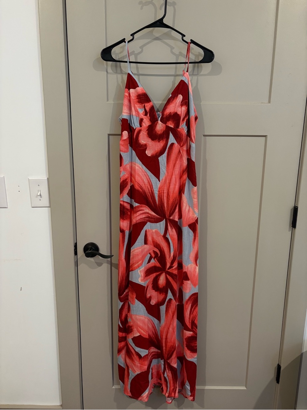 Red Floral Maxi Dress - Paper Heart
